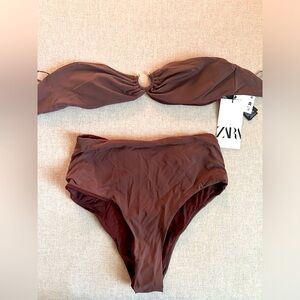 Never worn chocolate brown bikini